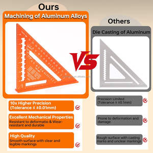 Outil carré <span class=keywords><strong>en</strong></span> aluminium <span class=keywords><strong>de</strong></span> <span class=keywords><strong>charpentier</strong></span> <span class=keywords><strong>de</strong></span> 7 pouces pour le travail du bois et la menuiserie - Product Image 3