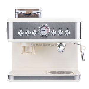 Aifa 2 en 1 Machines à café expresso et moulin à grains Nouveau style rétro Machine à café portable 20 bars avec fonction d'échauffement - Product Image 1