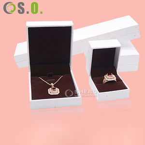 Caja de Joyería de Alta Gama con Logotipo Personalizado, Caja de Anillos de Papel Imitación Cuero, Caja de Joyería para Pendientes, Pulseras y Collares para Bodas - Product Image 6