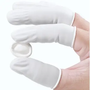 Прямая продажа с завода, высококачественные одноразовые белые антистатические колышки для пальцев из латекса Esd