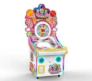 Playfun alışveriş pazarı çocuklar için şanslı şeker lolipop chup chus arcade otomat sikke işletilen hediye makinesi arcade oyun sikke itici