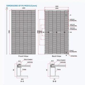 Panneaux solaires photovoltaïques bifaciaux TOPCon de type N TSM-NEG21C.20 695-720W, haute efficacité, grande échelle (695, 700, 715, 720W) - Product Image 3