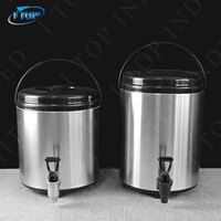 Seau à boisson chaude et froide isolé en acier inoxydable 8L 10L 304 pour thé et cafés
