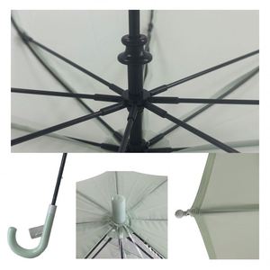 Parapluie droit de style campagnard à 6 baleines avec poignée en J, long, en fibre de verre, multifonction, pour enfants - Cadeaux publicitaires - Product Image 6