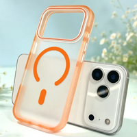 Étui magnétique en acrylique minimaliste au toucher doux pour iPhone 16, coque de protection invisible à coussin d'air, compatible avec la charge sans fil, transparent