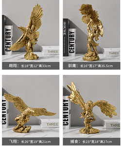 Varios POSE caza vuelo lucha doble cabeza resina artesanía águila estatua tallada a mano Tigre Lobo caballo Animal cabeza esculturas - Product Image 2