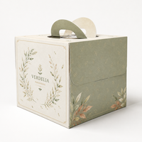 Boîte à gâteau de mariage haut de gamme en gros d'usine, personnalisable (style, impression, taille, couleur) avec poignée