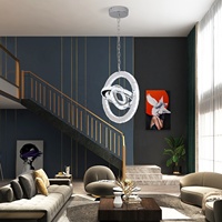 Lustre suspendu LED moderne en cristal chromé, style européen créatif et simple, pour salon et chambre à coucher