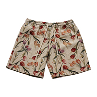 Shorts amples en tapisserie pour hommes, en coton et polyester, tissu jacquard, avec cordon de serrage, mi-longs, respirants, style Hip Hop Street Dance, en ligne