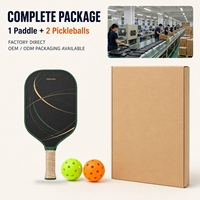 Raquette de pickleball en fibre de carbone T700 vert foncé et or, 16 mm, avec support OEM/ODM et certification USA Pickleball