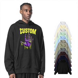 Nouveau 2026 – Sweat à capuche oversize en molleton 100 % coton 280 g, sans cordon, épaules tombantes, unisexe, personnalisable, impression DTG unie - Product Image 1
