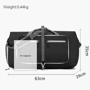 Sac de voyage pliable de grande capacité pour homme, idéal pour le sport, les loisirs, le fitness, les week-ends et les séjours d'une nuit, imperméable, design élégant - Product Image 3