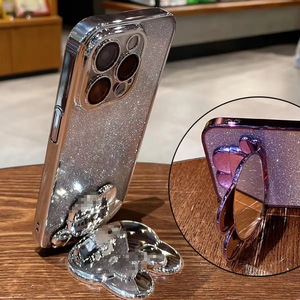 Carino Gatto Elettroplaccato Caratteristiche Gradiente Flash in Polvere tutto incluso <span class=keywords><strong>Cover</strong></span> di protezione TPU + custodia del telefono per <span class=keywords><strong>Samsung</strong></span> A04 S25 <span class=keywords><strong>A33</strong></span> - Product Image 5