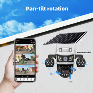 Caméra solaire à 3 objectifs avec vision nocturne, 6MP, batterie 8000mAh, caméra de sécurité sans fil extérieure PTZ - Product Image 4