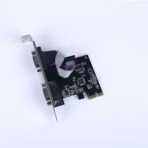 Dual 9-pin pci-e serial card multiport port rs232 db9 adapter pci express serial