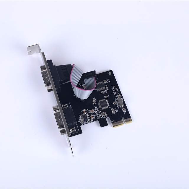 Dual 9-Pin PCI-E Serial Card with Multiport Port RS232 DB9 Adapter PCI Express Serial-in Stock