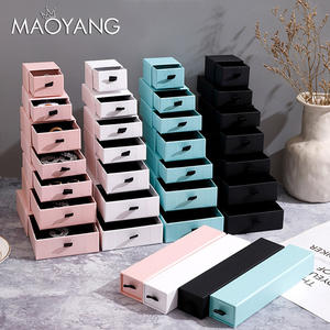 Ingrosso confezione di carta riciclabile portagioie in cartone semplice cassetto scorrevole per collana bracciale anello confezione regalo - Product Image 5