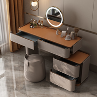 Offre Spéciale tables de maquillage de luxe armoire moderne pour chambre à coucher commode de maquillage coiffeuse ensemble table de maquillage nordique design avec miroir