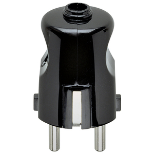 Enchufe Axial Alemán 2P+T 16A Negro, Longitud 12mm, Ancho 5mm, Altura 3.5mm - Product Image 1