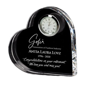 Personalized Design <b>Heart</b> Shape Crystal Creative <b>Clock</b> Valentine's Day Anniversary Gift - Product Image 2