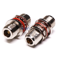 Adaptateur coaxial RF étanche IP67, connecteur femelle N vers jack N, nickelé, connecteur coaxial 11 GHz 50 ohms