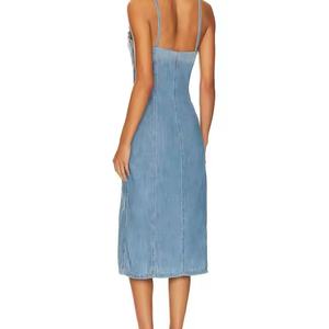 Robe d'été trapèze sans manches, délavée, bustier, dos nu, ajustée, décontractée et sexy pour femmes – Grande Vente - Product Image 3