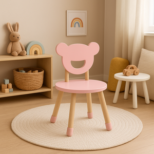 Nordico moderno in <span class=keywords><strong>legno</strong></span> piccolo orso sedia per bambini scuola soggiorno camera da letto parco studio bambini sedie per feste - Product Image 1