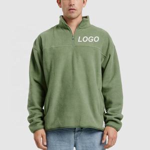 <span class=keywords><strong>Felpa</strong></span> con Mezza <span class=keywords><strong>Zip</strong></span> in Pile Sherpa Oversize con Spalle Scese Personalizzata OEM all'Ingrosso per <span class=keywords><strong>Uomo</strong></span> - Product Image 1