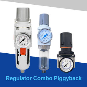 วาล์วควบคุมความดันพร้อมมาตรวัด3/8 "NPT สำหรับตัวกรองความดันอากาศ - Product Image 6