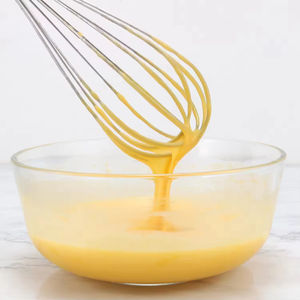 Batteur à œufs manuel en acier inoxydable, <span class=keywords><strong>fouet</strong></span> à crème portatif pour la pâtisserie avec poignée ronde, matériau métallique durable - Product Image 5