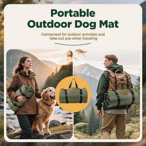 Grand lit de <span class=keywords><strong>voyage</strong></span> pour animaux de compagnie <span class=keywords><strong>Film</strong></span> étanche Portable pliable lavable lit pour <span class=keywords><strong>chien</strong></span> pour chiens de taille moyenne motif solide pour le camping - Product Image 2