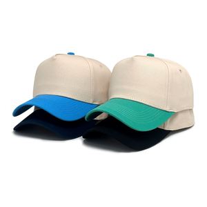 Casquette de baseball sportive et formelle en coton de haute qualité à 5 panneaux, couleurs vives, avec options de broderie – Vente en gros, bicolore unie - Product Image 4