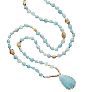 Collier Lasso Unisexe de Luxe Bohème en Jade avec Pendentif Perle de Pierre Aléatoire – Inspiration Beauté, Vacances, Nature - Product Image 5