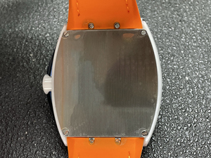 High-end Luxury Cask-shaped Automatic Mechanical <b>Watch</b> Stainless Steel Case Sapphire Crystal 45mm <b>Compass</b> Dial Orange Leather - Product Image 5