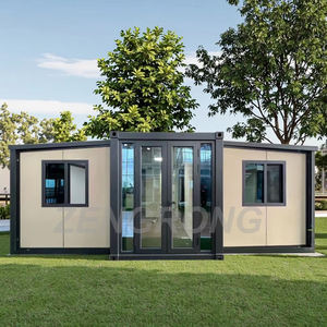 Modular prefabrikasi portabel Flatpack baja rumah Kit kontainer dapat diperluas DIY kabin pantai Bungalow untuk rumah kantor kamar tidur - Product Image 1