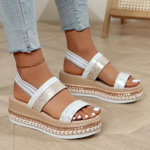 Sandales d'été décontractées pour femmes, légères, à plateforme large, style espadrilles, à bout ouvert, pour l'extérieur - Product Image 1