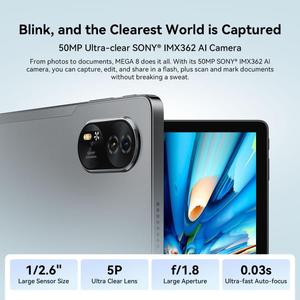 2025 Global Version Blackview MEGA 8 <strong>Tablet</strong> PC, 12GB+512GB, 11000mAh 13 Inch Android 15 4G <strong>Tablet</strong> - Product Image 2