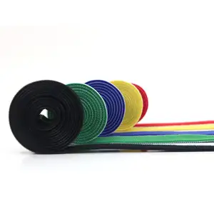 Hot Sale 25MM 100% Nylon Hook And Loop Band Tape Thin Heavy Duty Back To Back Self Adhesive Double Side