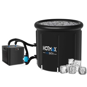 Vanace 80*75cm 300L 75Gal 8 pôles PVC gonflable plongeant froid 1/2 0.5HP refroidisseur avec baignoire glacée pour athlètes récupération sportive - Product Image 1