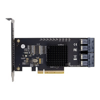 Tarjeta Adaptadora de Almacenamiento SSD para Servidor, PCIe X8 PEX8724, 4 Puertos U.2 SFF-8643, Gigabit Ethernet Interno, en Stock, para Almacenamiento en Centros de Datos