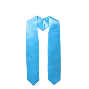 Écharpe de graduation <span class=keywords><strong>bleu</strong></span> <span class=keywords><strong>ciel</strong></span> unie, grande quantité, vente chaude - Product Image 1