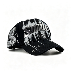 Gorra <span class=keywords><strong>de</strong></span> béisbol original G5 <span class=keywords><strong>de</strong></span> calidad al por mayor, con 5 paneles bordados, visera ancha <span class=keywords><strong>de</strong></span> gamuza y pedrería, modelo Barbas Hats G5 - Product Image 4