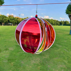 Tourniquet à vent sphérique 3D suspendu - Décoration de jardin colorée et réfléchissante et boule répulsive pour <span class=keywords><strong>oiseaux</strong></span> pour patio et ferme - Product Image 2
