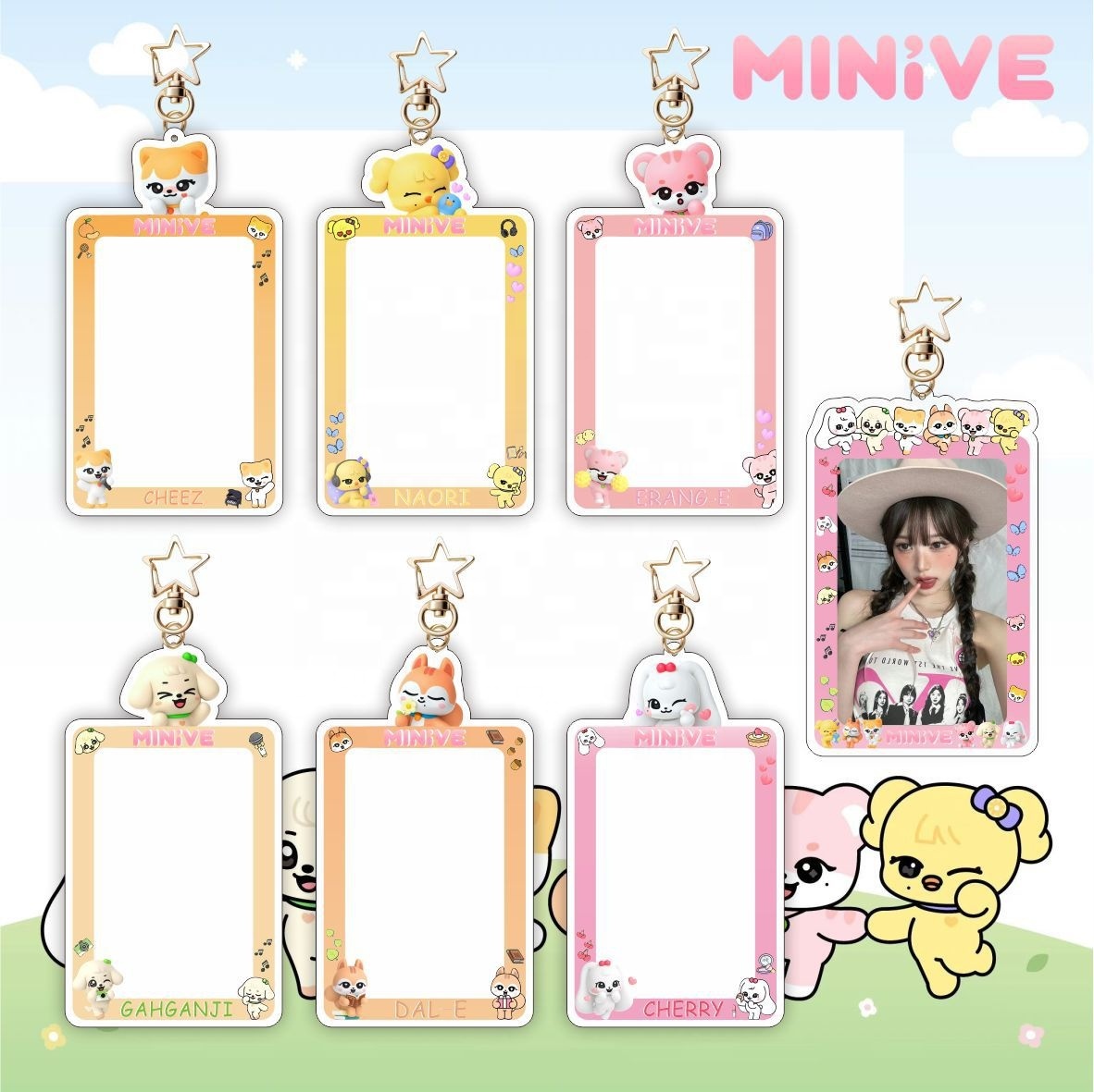 KPOP Acrylic Keychain - Cute IVE MINIVE Wonyoung Card Case