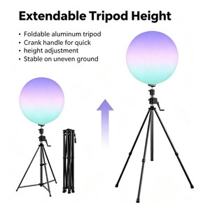 Torre de Luces LED RGB Blancas Impermeables con Trípode, Lámparas Decorativas para Exteriores, para Plazas, Festivales, Jardines, Decoración Navideña - Product Image 5