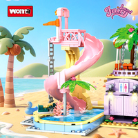 Woma Toys parc aquatique château de bord de mer blocs de construction ensemble de jouets pour plage été jeu d'eau ensemble (11315)
