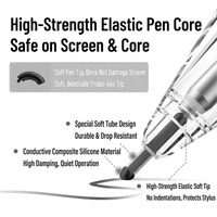 Embouts en silicone résistants à l'usure et silencieux 2B 2h avec ABS PP pour iPad Pro Pencil 1ère/2ème génération, pour une écriture améliorée et des traçages expressifs