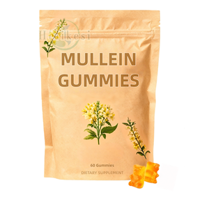 مكمل غذائي من مستخلص أوراق نبات المولين على شكل حلوى جومي خالية من السكر، 60 قطعة، تصنيع حسب الطلب - Product Image 1