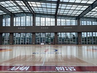 Revêtement de sol sportif en bois d'érable d'ingénierie Tempo Solution de qualité tournoi haute densité pour terrain de sport intérieur de basket-ball Badminton