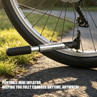 Pompe à vélo mini BAIMEI 120 PSI en acier inoxydable, gonfleur d'air réglable pour vélo, fixation sur cadre, cyclisme sur route, vente en gros OEM